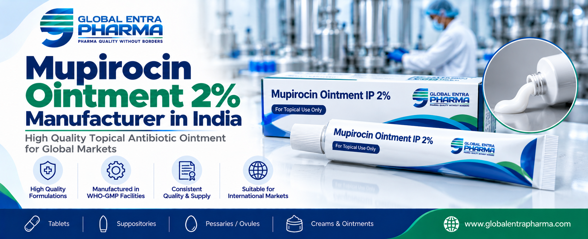 Mupirocin Ointment 2% Manufacturer in India